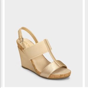 NWT Gold, Aerosoles wedge sandals